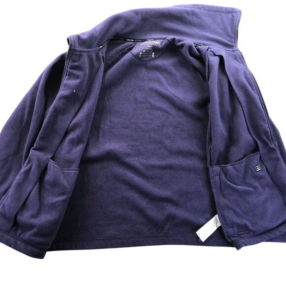 Calvin Klein Women's Fleece Jacket Large Full Zip Mock Neck Purple - Picture 3 of 16
